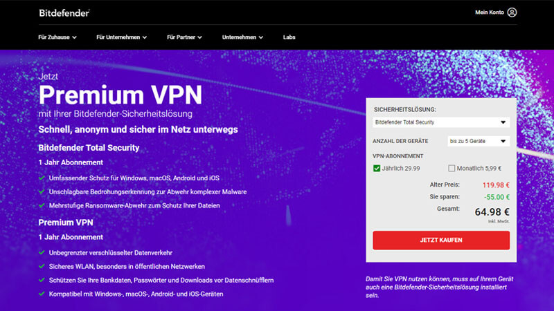 Bitdefender VPN Testbericht