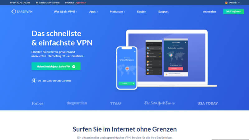 SaferVPN Testbericht