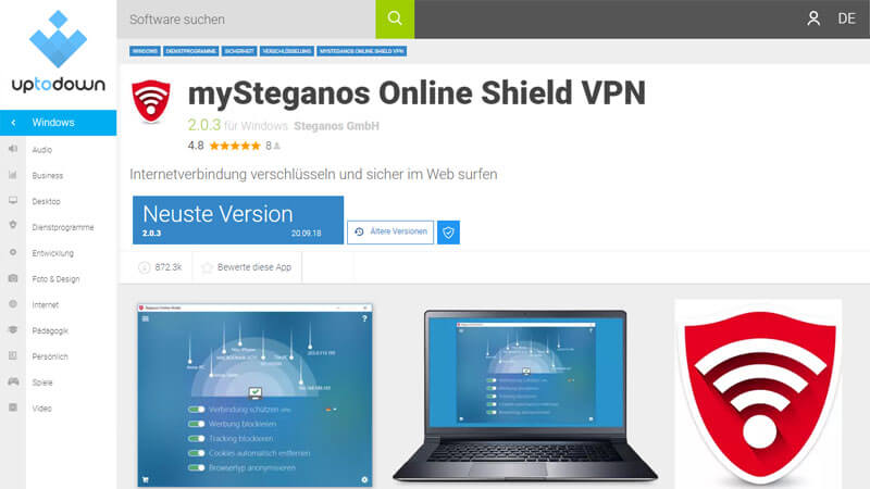 Steganos Online Shield VPN Testbericht