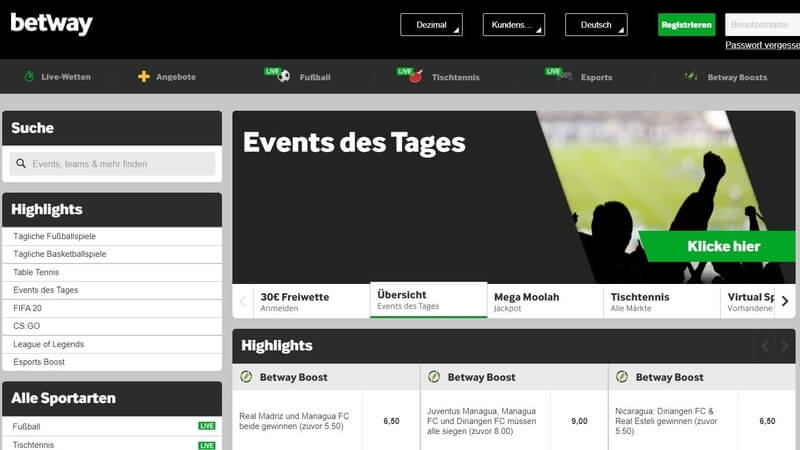 Betway Sportwetten Erfahrungen