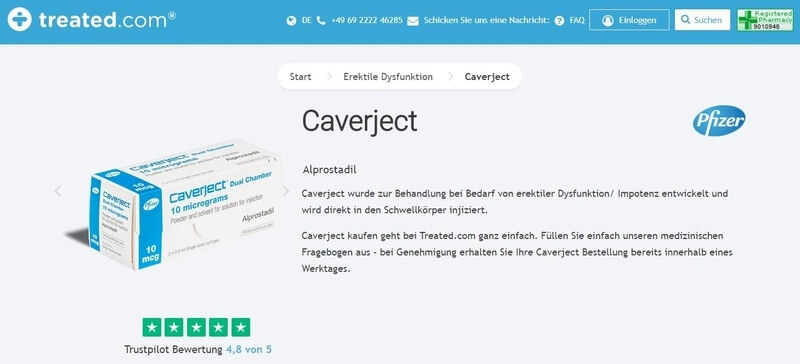 Caverject mit Online Rezept