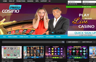 Hello Casino test online